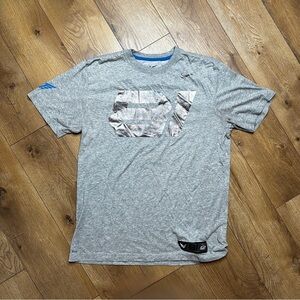 NIKE Mens Shirt Calvin Johnson 81 Detroit Lions NFL Dri Fit Gray Silver Rare M